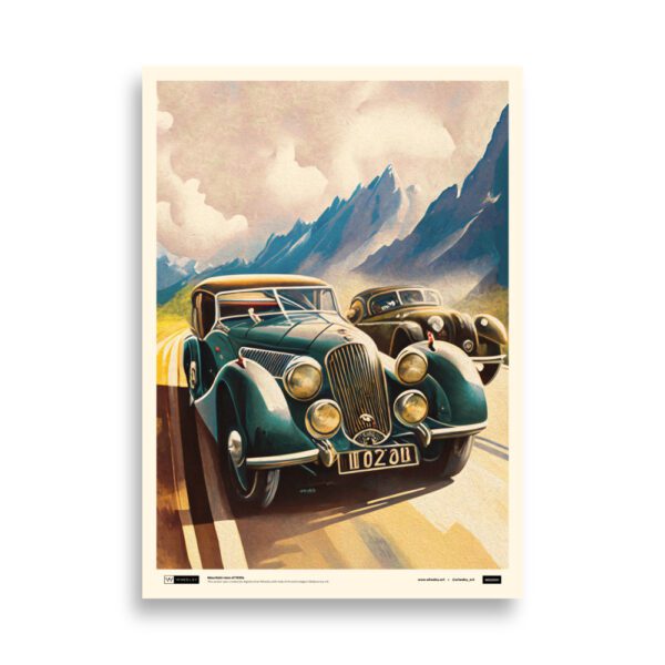 Mountain race of 1930s poster
