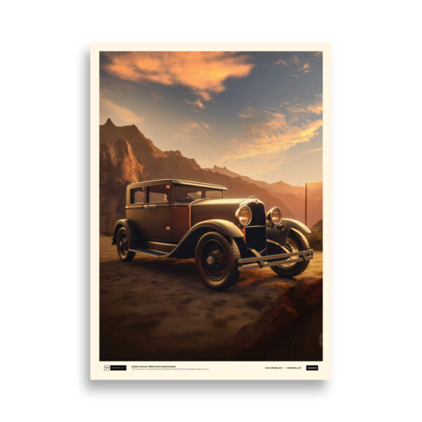 Golden Horizon: 1930s Ford & Grand Canyon poster