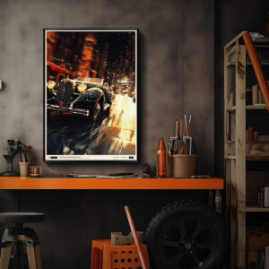 Berlin by Night: Classic Mercedes Benz 540K Artwork print